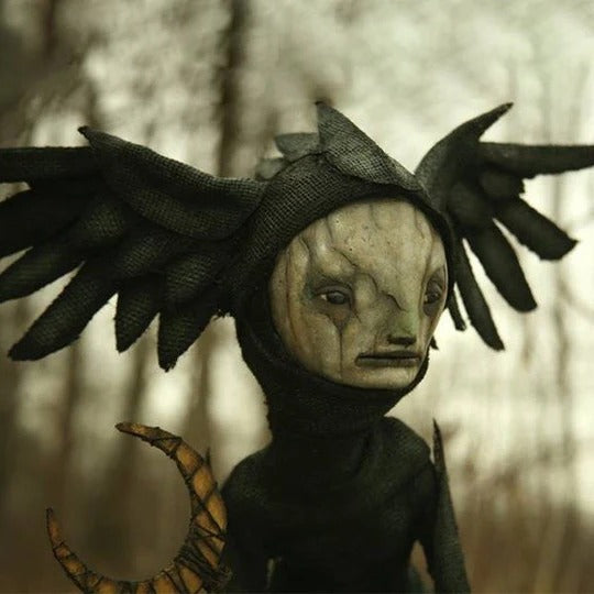 Witch Character Sculpture for Indoor Tabletop Display and Seasonal Decor