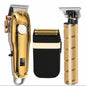 Hair Clipper Set with Outliner Trimmer and Foil Shaver, Cordless Rechargeable