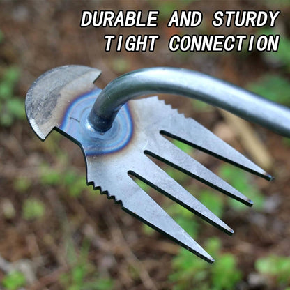 Standing Weed Puller with Four Steel Teeth and Extended Handle