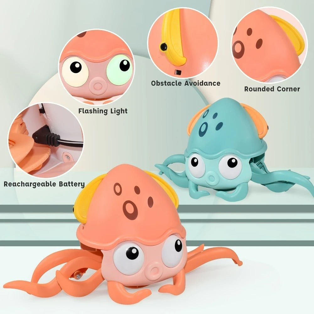 Kids Induction Escape Crawling Crab Toy - Baby Electronic Musical Octopus & Crab Toys