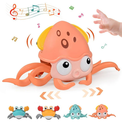 Kids Induction Escape Crawling Crab Toy - Baby Electronic Musical Octopus & Crab Toys
