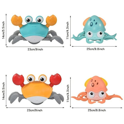 Kids Induction Escape Crawling Crab Toy - Baby Electronic Musical Octopus & Crab Toys