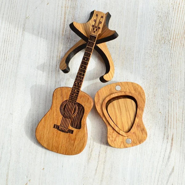 Wooden Acoustic Guitar Pick Box - Hot Sale 50% Off