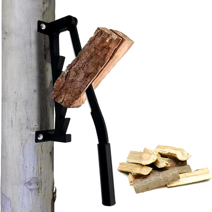 Wall Mounted Firewood Chopper with Carbon Steel Blade and Manual Operation