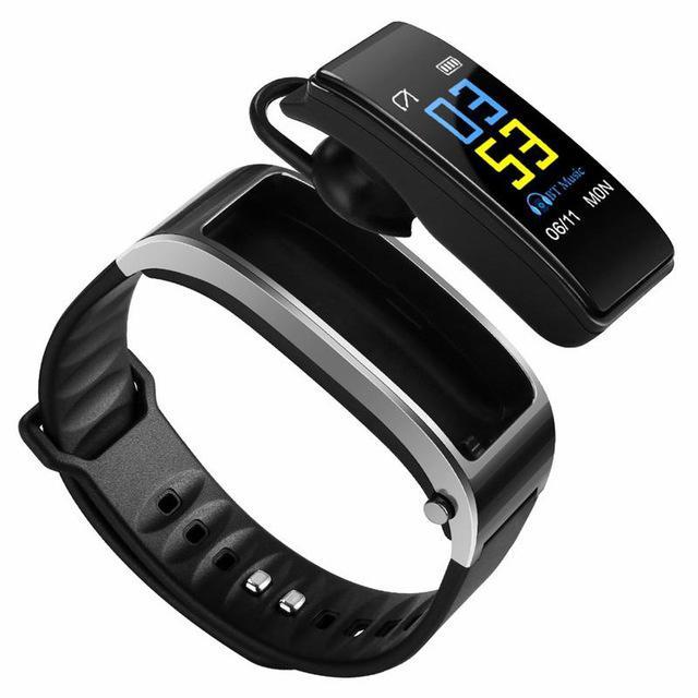 Smart Watch Bluetooth Headset Gray Electronics