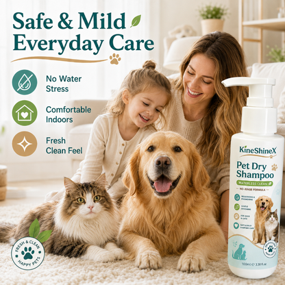 No‑bath pet cleaning foam