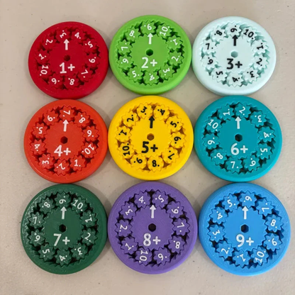 Geniuspinners™ Math Facts Fidget Spinners Addition/Subtraction（9Pcs）