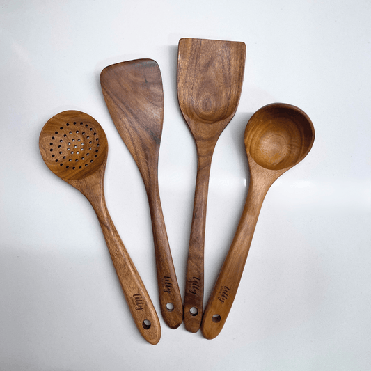 Teak Wooden Utensil Set