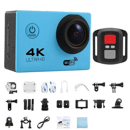 Qinux Pixgo 4K Sport Camera Blue / 16Gb Card