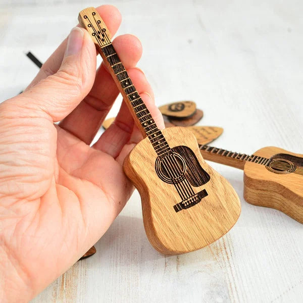 Wooden Acoustic Guitar Pick Box - Hot Sale 50% Off