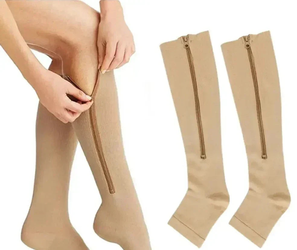 Zipper Medic - Compression Socks Beige / 3 Pairs S/M 200004183